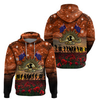 The Rising Sun Badge ANZAC Hoodie Last Post Field of Poppy Starry Night Style LT03 - Polynesian Pride