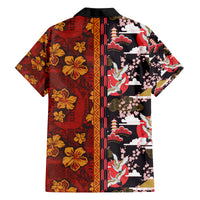 Pan-Pacific Festival Family Matching Puletasi and Hawaiian Shirt Hawaiian Tribal and Japanese Pattern Together Culture