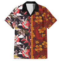 Pan-Pacific Festival Family Matching Summer Maxi Dress and Hawaiian Shirt Hawaiian Tribal and Japanese Pattern Together Culture