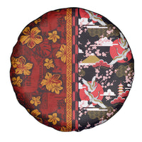 Pan-Pacific Festival Spare Tire Cover Hawaiian Tribal and Japanese Pattern Together Culture