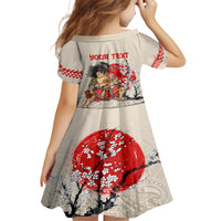 Personalised Pan-Pacific Festival Family Matching Off Shoulder Maxi Dress and Hawaiian Shirt Japanese Samurai with Hawaiian Pattern