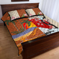 Pan-Pacific Festival Quilt Bed Set Mauna Kea and Fuji Mountains