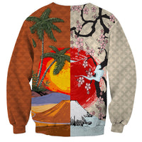 Pan-Pacific Festival Sweatshirt Mauna Kea and Fuji Mountains