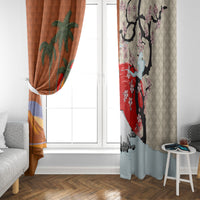 Pan-Pacific Festival Window Curtain Mauna Kea and Fuji Mountains