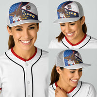 American Samoa and United States Semiquincentennial Baseball Net Cap Bald Eagle with National Flag Style