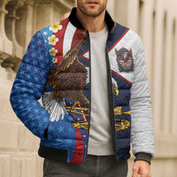 American Samoa and United States Semiquincentennial Bomber Puffer Jacket Bald Eagle with National Flag Style