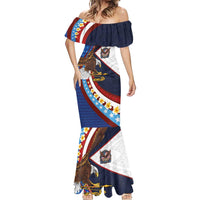 American Samoa and United States Semiquincentennial Mermaid Dress Bald Eagle with National Flag Style