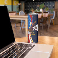 American Samoa and United States Semiquincentennial Skinny Tumbler Bald Eagle with National Flag Style