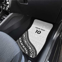 Custom Fijian Rugby Car Mats Tapa Pattern and Palm Tree Tribal