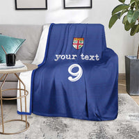 Custom Fijian Football Blanket Tapa Pattern and Shark Tribal