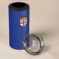 Custom Fijian Football 4 in 1 Can Cooler Tumbler Tapa Pattern and Shark Tribal