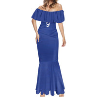 Custom Fijian Football Mermaid Dress Tapa Pattern and Shark Tribal