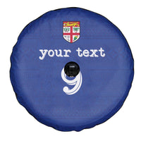 Custom Fijian Football Spare Tire Cover Tapa Pattern and Shark Tribal
