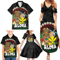 Aloha Hawaii Family Matching Summer Maxi Dress and Hawaiian Shirt Kanaka Maoli with Polynesian Spiral Plumeria LT03 - Polynesian Pride