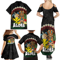 Aloha Hawaii Family Matching Summer Maxi Dress and Hawaiian Shirt Kanaka Maoli with Polynesian Spiral Plumeria LT03 - Polynesian Pride