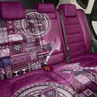 Samoan Siapo Art Tattoo Polynesian Pattern Back Car Seat Cover Pink Color - Polynesian Pride