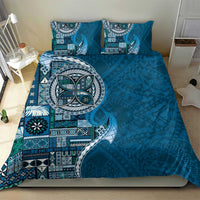 Samoan Siapo Art Tattoo Polynesian Pattern Bedding Set Teal Color - Polynesian Pride