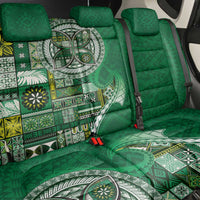 Samoan Siapo Art Tattoo Polynesian Pattern Back Car Seat Cover Green Color - Polynesian Pride