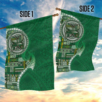 Samoan Siapo Art Tattoo Polynesian Pattern Garden Flag Green Color - Polynesian Pride