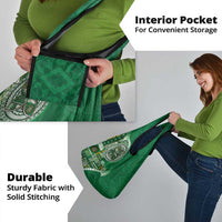 Samoan Siapo Art Tattoo Polynesian Pattern Grocery Bag Green Color - Polynesian Pride