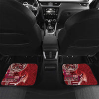 Samoan Siapo Art Tattoo Polynesian Pattern Car Mats Red Color - Polynesian Pride