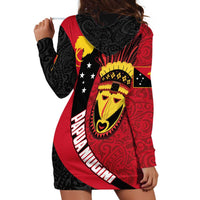 Papua New Guinea Mask Festival Hoodie Dress Papua Niugini Tribe Mask Melanesian Pattern LT03 - Polynesian Pride
