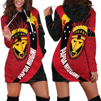 Papua New Guinea Mask Festival Hoodie Dress Papua Niugini Tribe Mask Melanesian Pattern LT03 - Polynesian Pride