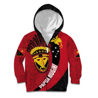 Papua New Guinea Mask Festival Kid Hoodie Papua Niugini Tribe Mask Melanesian Pattern