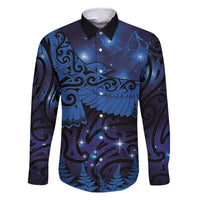 New Zealand Kea Bird Family Matching Summer Maxi Dress and Hawaiian Shirt Maori Tattoo and Silver Fern Matariki Style