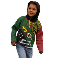 Papua New Guinea Chimbu Province Kid Hoodie PNG Birds Of Paradise Polynesian Arty Style LT03 - Polynesian Pride