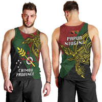 Papua New Guinea Chimbu Province Men Tank Top PNG Birds Of Paradise Polynesian Arty Style LT03 - Polynesian Pride