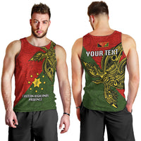 Custom Papua New Guinea Eastern Highlands Province Men Tank Top PNG Birds Of Paradise Polynesian Arty Style LT03 - Polynesian Pride