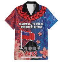 CHOGM FAST Samoa 2024 Family Matching Puletasi and Hawaiian Shirt Samoan Tapa Tribal and Ornament Pattern with Hibiscus