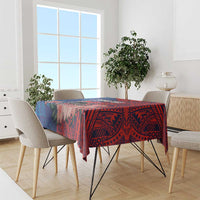 CHOGM FAST Samoa 2024 Tablecloth Samoan Tapa Tribal and Ornament Pattern with Hibiscus