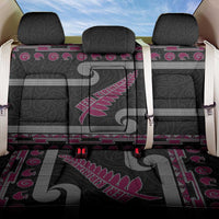New Zealand Christmas Back Car Seat Cover Meri Kirihimete Silver Fern Knit Style Pink Color - Polynesian Pride