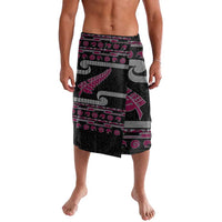 New Zealand Christmas Lavalava Meri Kirihimete Silver Fern Knit Style Pink Color - Polynesian Pride