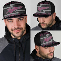 New Zealand Christmas Mesh Trucker Cap Meri Kirihimete Silver Fern Knit Style Pink Color - Polynesian Pride