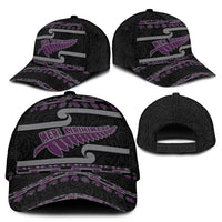New Zealand Christmas Classic Cap Meri Kirihimete Silver Fern Knit Style Purple Color - Polynesian Pride