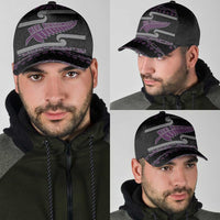 New Zealand Christmas Classic Cap Meri Kirihimete Silver Fern Knit Style Purple Color LT03 - Polynesian Pride