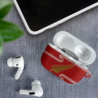 New Zealand Christmas AirPods Case Meri Kirihimete Silver Fern Knit Style Green Color - Polynesian Pride