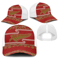 New Zealand Christmas Baseball Net Cap Meri Kirihimete Silver Fern Knit Style Green Color LT03 - Polynesian Pride