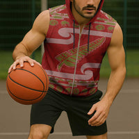 New Zealand Christmas Sleeveless Zip Hoodie Meri Kirihimete Silver Fern Knit Style Green Color LT03 - Polynesian Pride