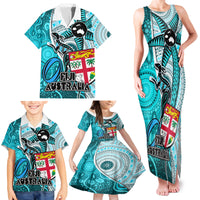 fiji-australia-rugby-family-matching-tank-maxi-dress-and-hawaiian-shirt-kangaroo-and-palm-tree-blue-tapa-pattern-mix-aboriginal