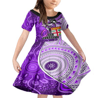 fiji-australia-rugby-family-matching-mermaid-dress-and-hawaiian-shirt-kangaroo-and-palm-tree-purple-tapa-pattern-mix-aboriginal