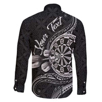 Personalised Niue Darts Masters Family Matching Mermaid Dress and Hawaiian Shirt Tribal Hiapo Dartboard - Polynesian Pride