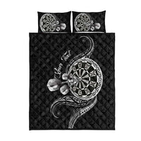 Personalised Niue Darts Masters Quilt Bed Set Tribal Hiapo Dartboard - Polynesian Pride