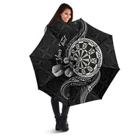 Personalised Niue Darts Masters Umbrella Tribal Hiapo Dartboard - Polynesian Pride