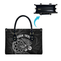 Personalised New Zealand Aotearoa Darts Masters Leather Bag Tribal Silver Fern and Ta Moko Dartboard - Polynesian Pride