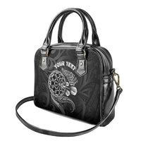Personalised New Zealand Aotearoa Darts Masters Shoulder Handbag Tribal Silver Fern and Ta Moko Dartboard - Polynesian Pride