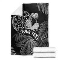 Personalised New Zealand Aotearoa Darts Masters Blanket Silver Fern and Maori Spirit - Polynesian Pride